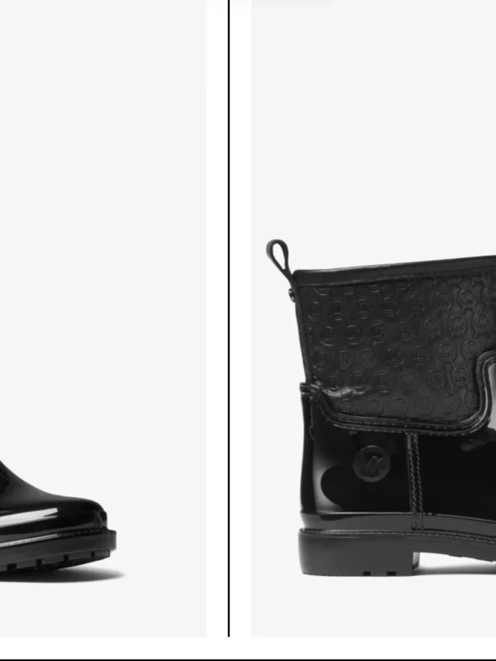Michael Kors women’s Blakeley logo embossed ankle rain boots black size 8